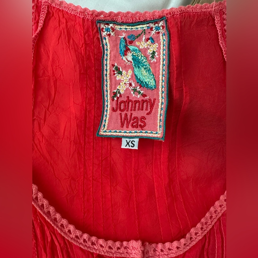 Johnny Was Coral Sleeveless Blouse - Picture 7 of 7